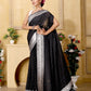 Black Banaras Crepe silk