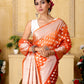 Orange Banaras Kora Organza silk