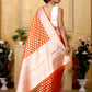 Orange Banaras Kora Organza silk