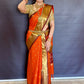 Soft Silk Saree – Vibrant Orange