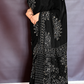 Black Mirror Work Art Silk Printed Saree