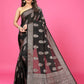 Black Banaras Crepe Silk - Heena