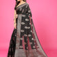 Black Banaras Crepe Silk - Heena