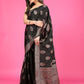 Black Banaras Crepe Silk - Heena