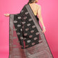 Black Banaras Crepe Silk - Heena