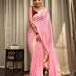 Light Pink Banaras butti Soft Georgette silk
