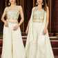 Pristine Elegance: Exquisite Embroidered White Sharara Suit Set for Women