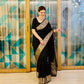 Black Banaras Chiffon silk - Shruti