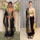 Black Banaras Chiffon silk - Shruti - AbirabyBeena