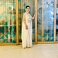 Pristine Elegance: Exquisite Embroidered White Sharara Suit Set for Women