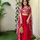 Pristine Elegance: Exquisite Embroidered Pink Sharara Suit Set for Women