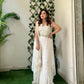 Pristine Elegance: Exquisite Embroidered White Sharara Suit Set for Women