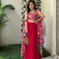 Pristine Elegance: Exquisite Embroidered Pink Sharara Suit Set for Women