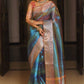 Ombre TISSUE silk Saree - Blue