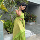 Parrot Green Banaras Crepe Silk - Nethra