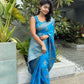 Sky blue Banaras Crepe Silk - Nethra