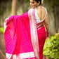 Dark Pink Banaras Crepe silk - AbirabyBeena