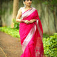 Dark Pink Banaras Crepe silk