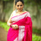 Dark Pink Banaras Crepe silk - AbirabyBeena