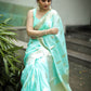 Sky Blue Banaras warm silk