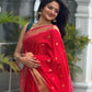 Regal Soft Silk Saree – Ruby Red