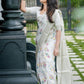 White minakari Banaras Crepe silk