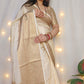 Cream Skirt Border Banaras warm silk