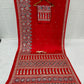 Red Broad Border Ajrakh Print & Mirror Work