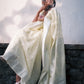 Cream Banaras Soft Georgette silk - AbirabyBeena