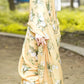 Printed Crepe Saree - Yellow