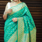 Turquoise-blue Katan Silk - AbirabyBeena