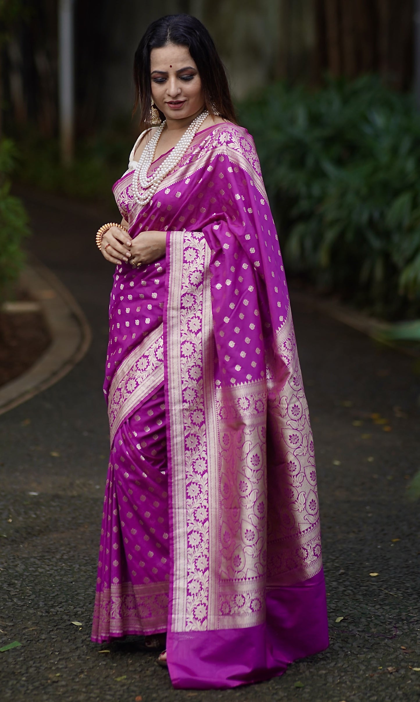 Magenta Katan Silk