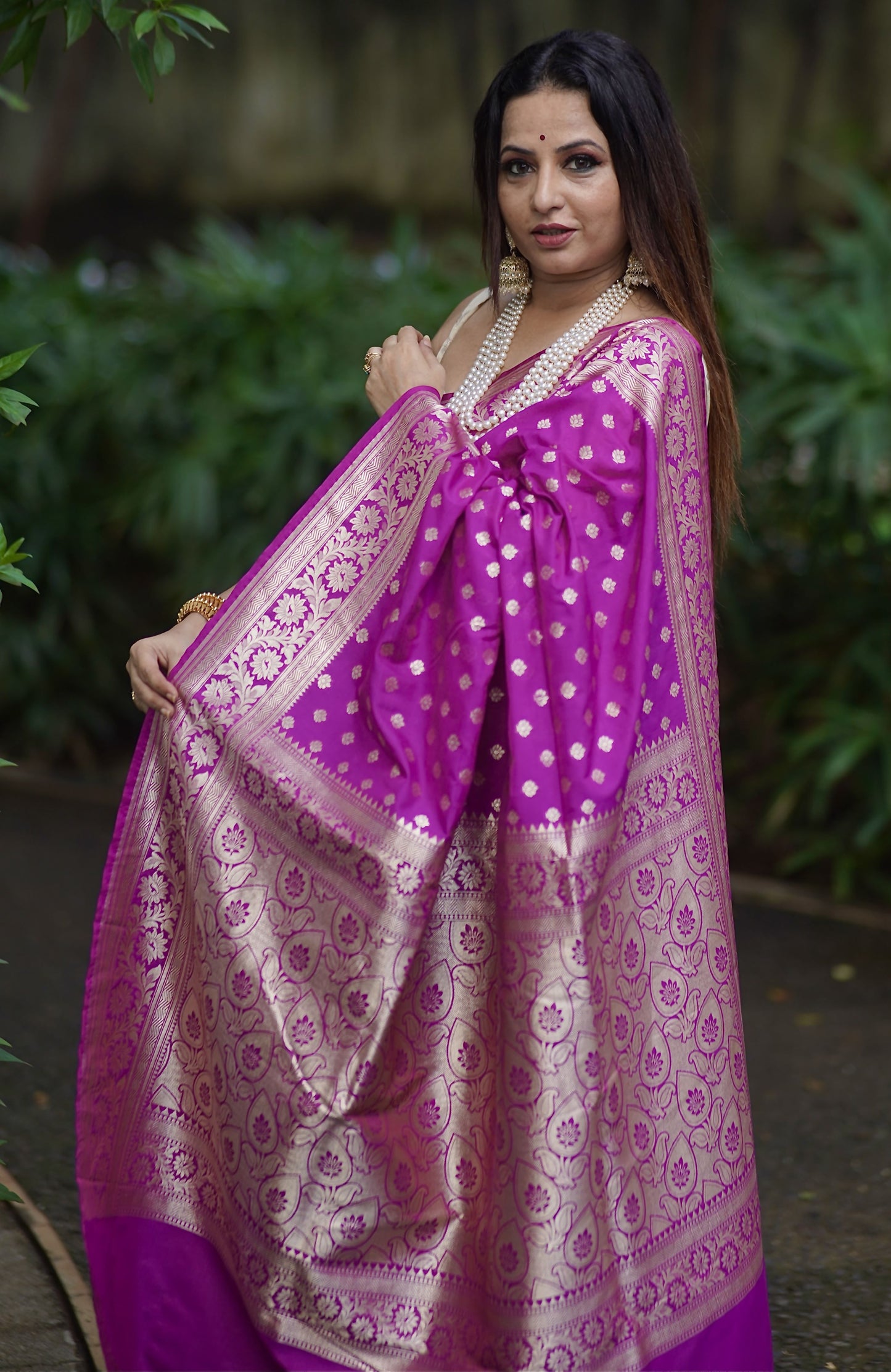Magenta Katan Silk
