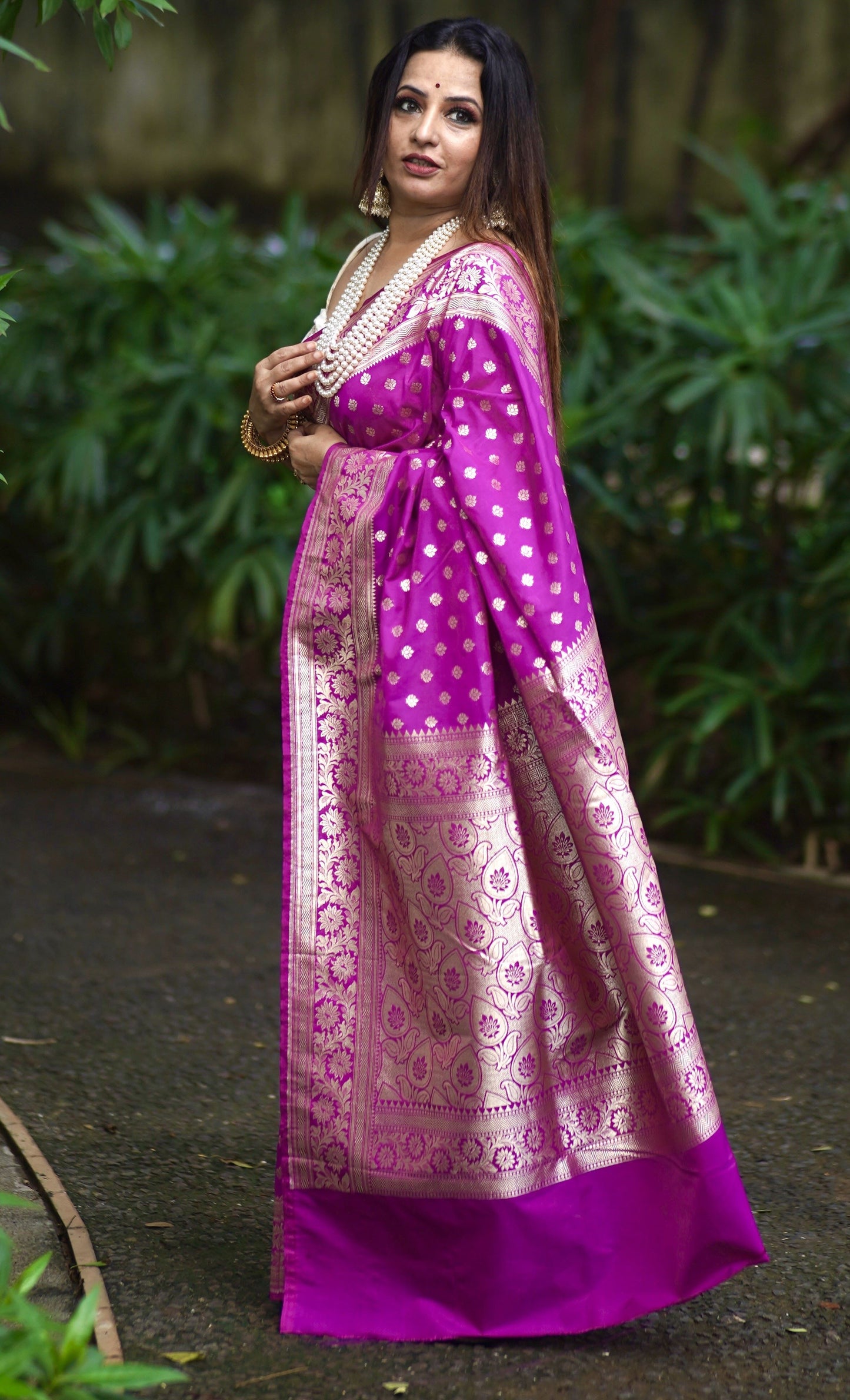 Magenta Katan Silk