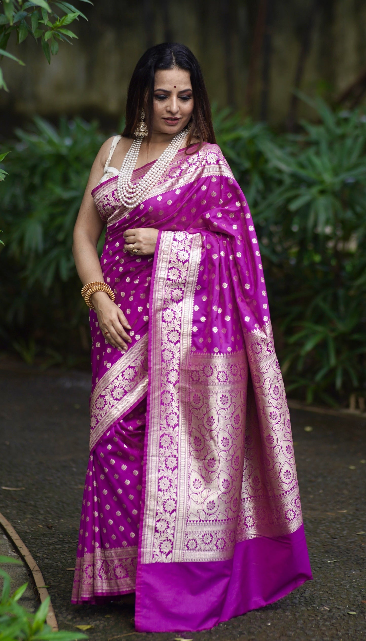 Magenta Katan Silk