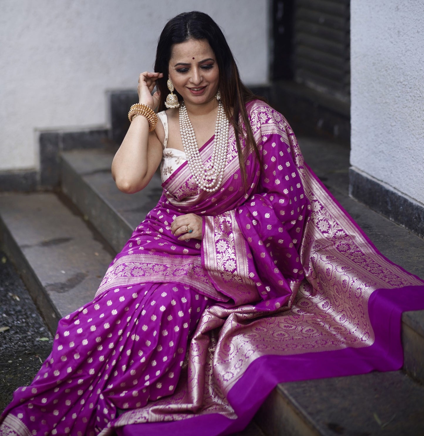 Magenta Katan Silk