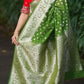Parrot Green Katan Silk