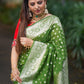 Parrot Green Katan Silk