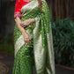 Parrot Green Katan Silk