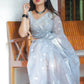 Grey Banaras Soft Georgette silk