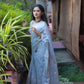 Grey Banaras Soft Georgette silk