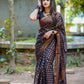 Black Banaras butti Soft Georgette silk