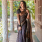 Black Banaras butti Soft Georgette silk
