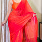 Sunset Bloom Printed Chiffon Saree