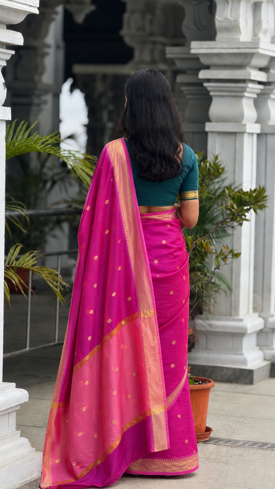 Regal Soft Silk Saree – Rani Pink