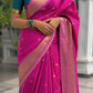 Regal Soft Silk Saree – Rani Pink