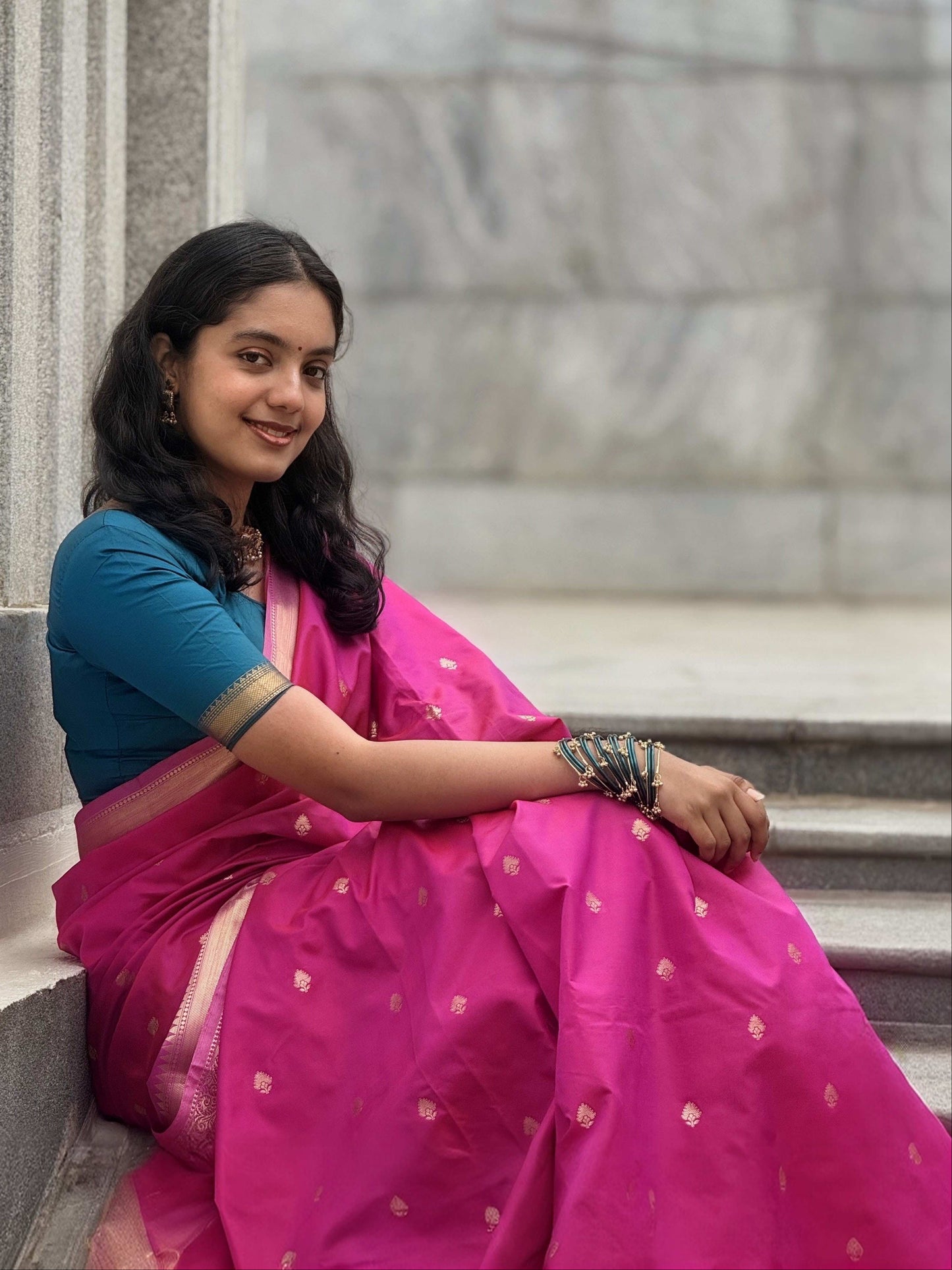Regal Soft Silk Saree – Rani Pink