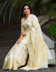 White Butta Banaras Crepe silk - AbirabyBeena
