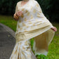 White Butta Banaras Crepe silk - AbirabyBeena