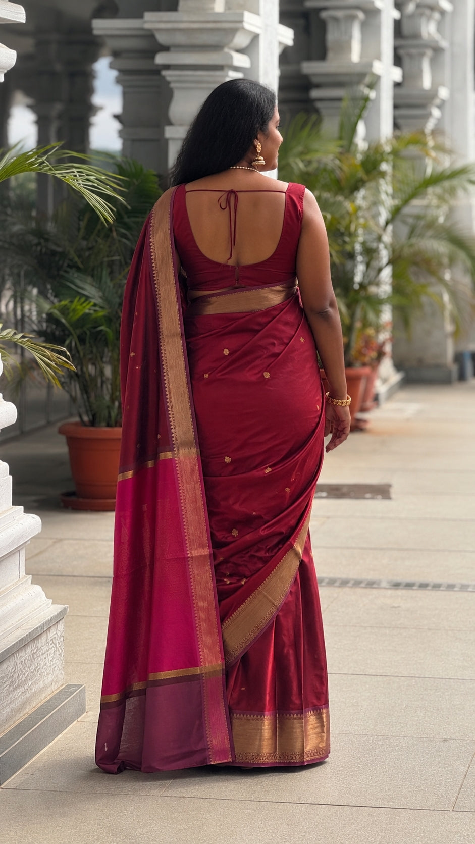 Regal Soft Silk Saree – Wine Berry